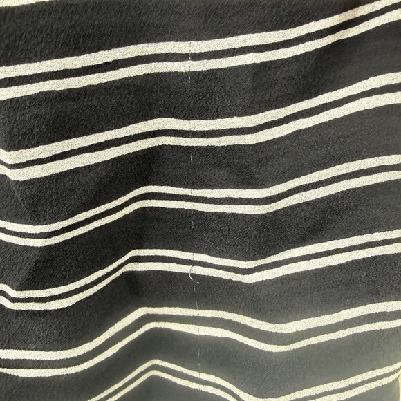 ALC Silk Striped Christopher drawstring dress black white Size 2 - Picture 14 of 14